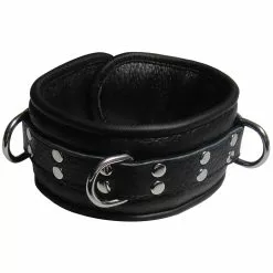 Saxos BDSM Toys Leather Collar Black Professional By SaXos
