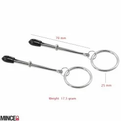 MAE-Toys Chimera Verstelbare Tepelklemmen Met Ring 7 MAE-Toys Chimera Verstelbare Tepelklemmen Met Ring -Bondage - Boeien Verkoopwinkel Flying Rings Nipple Clamps sizes 2