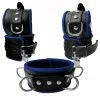 Saxos BDSM Toys Lederen Zacht Gepolsterde Afsluitbare Boeienset Zwart-blauw Van SaXos 2 Saxos BDSM Toys Lederen Zacht Gepolsterde Afsluitbare Boeienset Zwart-blauw Van SaXos -Bondage - Boeien Verkoopwinkel OS 0299 123BK