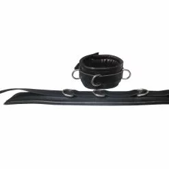 Saxos BDSM Toys Leather Collar Black Professional By SaXos