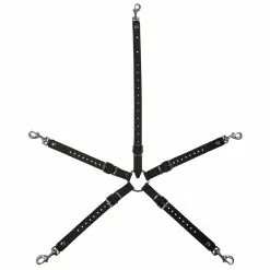 Saxos BDSM Toys Lederen Hogtie Bondage Harnas Van Saxos