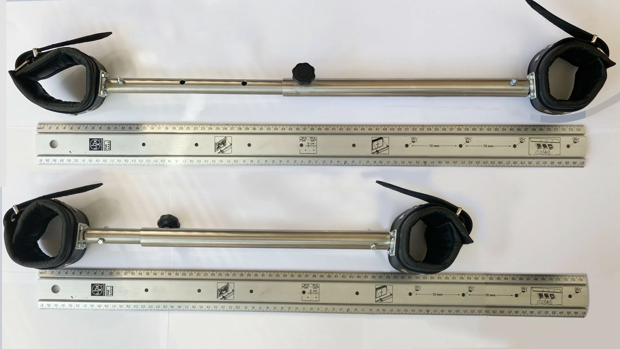 Zado Leather Fashion RVS Verstelbare Spreidstang Met Lederen Boeien 4 Zado Leather Fashion RVS Verstelbare Spreidstang Met Lederen Boeien - Afbeelding 2