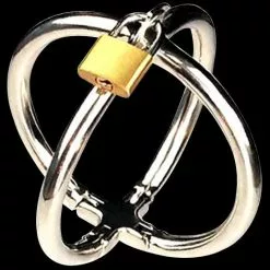 MAE-Toys Ellipse RVS Kruis Vormige Polsboeien 6 MAE-Toys Ellipse RVS Kruis Vormige Polsboeien -Bondage - Boeien Verkoopwinkel bhs 081 ellipse stainless steel cross cuffs oval shaped 6211 1