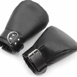 MAE-Toys Immitatie Lederen Vuist Handschoenen 8 MAE-Toys Immitatie Lederen Vuist Handschoenen -Bondage - Boeien Verkoopwinkel bondage gloves 2
