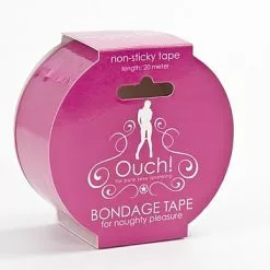Kink Industries Non Sticky Bondage Tape In Black - Red - Pink -Bondage - Boeien Verkoopwinkel bondage tape pink