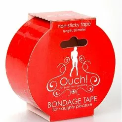 Kink Industries Non Sticky Bondage Tape In Black - Red - Pink -Bondage - Boeien Verkoopwinkel bondage tape red