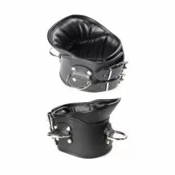 PM Body Leather Gevoerd Lederen Hals Corset Van P.M. Body Leather