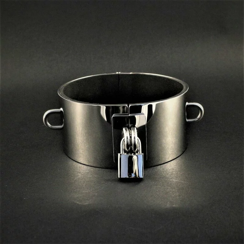 Lust Und Liebe Hooggepolijste 2 Mm Edelstalen Halsband Brede Uitvoering Met D-ringen Van Lust & Liebe 3 Lust Und Liebe Hooggepolijste 2 Mm Edelstalen Halsband Brede Uitvoering Met D-ringen Van Lust & Liebe