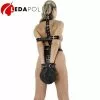 Leder Bondage Harnas Met Collar En Bondage Vuistzak By Ledapol 5393 -Bondage - Boeien Verkoopwinkel le 5393 blk leather bondage harness 5393 23043