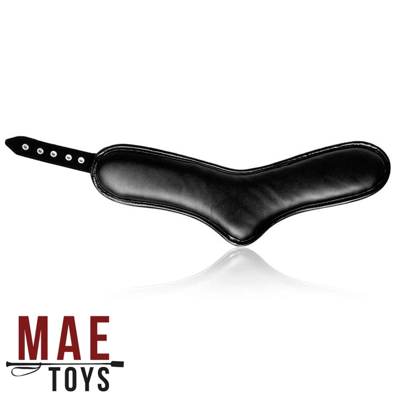 MAE-Toys Zwart Imitatie Lederen Anatomisch Gevormde Collar 4 MAE-Toys Zwart Imitatie Lederen Anatomisch Gevormde Collar - Afbeelding 2