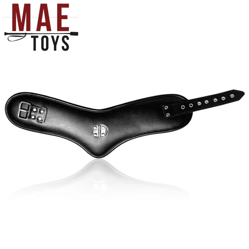 MAE-Toys Zwart Imitatie Lederen Anatomisch Gevormde Collar 5 MAE-Toys Zwart Imitatie Lederen Anatomisch Gevormde Collar - Afbeelding 3