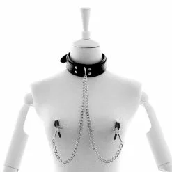 Collar With Nipple Chain By Kiotos -Bondage - Boeien Verkoopwinkel opr 3010027 4