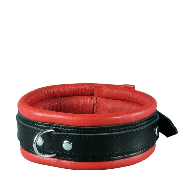 Saxos BDSM Toys Lederen Rood-zwart Gevoerde 5cm Hals- Pols- En Voetboeienset Van Saxos 5 Saxos BDSM Toys Lederen Rood-zwart Gevoerde 5cm Hals- Pols- En Voetboeienset Van Saxos - Afbeelding 3