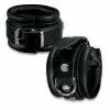 Zado Leather Fashion Luxe Smalle Zwarte Gevoerde Nappalederen Polsboeien Van ZADO -Bondage - Boeien Verkoopwinkel os 0100 2s handfesseln