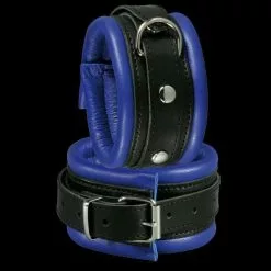 Saxos BDSM Toys Luxe Blauwe Smalle Gevoerde Enkelboeien Van Saxos
