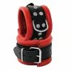 Saxos BDSM Toys Zwart-Rode Gepolsterde Lederen Polsboeien - 6,5 Cm Breed by Saxos -Bondage - Boeien Verkoopwinkel os 0101 2r leather wrist cuffs black red 2.6 inch width 16502