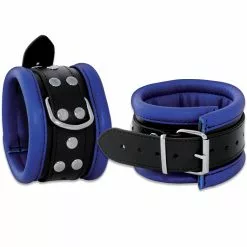 Saxos BDSM Toys Lederen Enkelboeien Zwart/Blauw 65 Mm Hoog Van SaXos 5 Saxos BDSM Toys Lederen Enkelboeien Zwart/Blauw 65 Mm Hoog Van SaXos -Bondage - Boeien Verkoopwinkel os 0101 3b 1