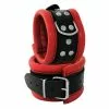 Saxos BDSM Toys Luxury Black-Red Padded Leather Feettcuffs 2.6 Inch Width By Saxos -Bondage - Boeien Verkoopwinkel os 0101 3r leather feettcuffs black red 2.6 inch width 16505