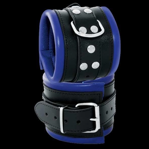 Saxos BDSM Toys Luxe Gepolsterde Zwarte-blauwe Lederen Enkelboeien Van Saxos 3 Saxos BDSM Toys Luxe Gepolsterde Zwarte-blauwe Lederen Enkelboeien Van Saxos