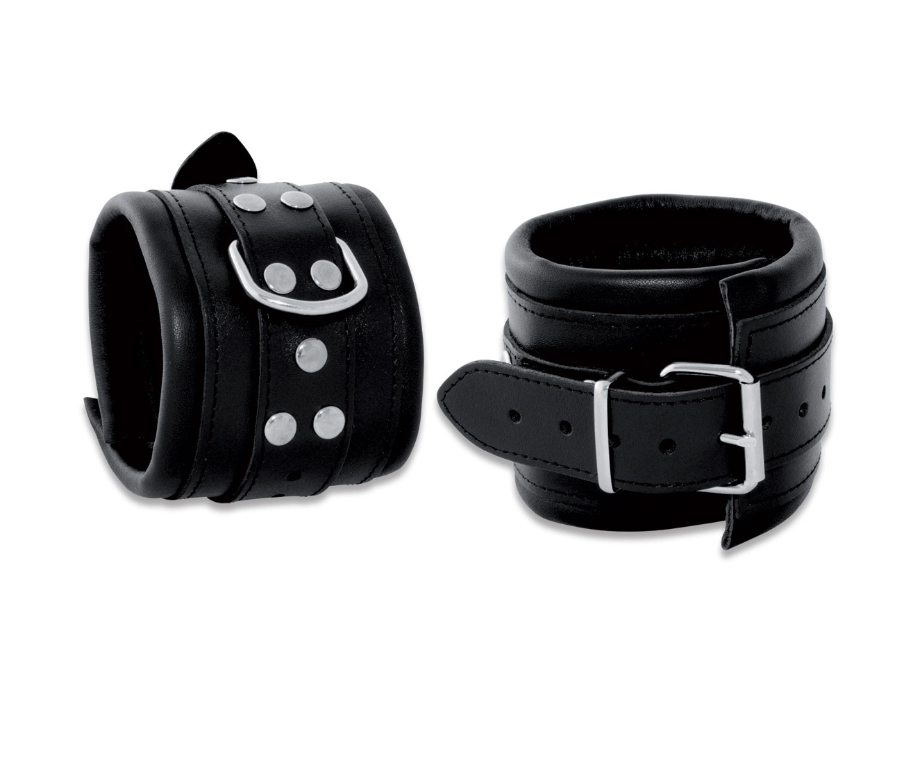 Saxos BDSM Toys Lederen 8cm Zwart Gevoerde Hals- Pols- En Voetboeienset Van Saxos 7 Saxos BDSM Toys Lederen 8cm Zwart Gevoerde Hals- Pols- En Voetboeienset Van Saxos - Afbeelding 5