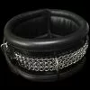 Saxos BDSM Toys Luxe Lederen Gevoerde Chain-style Collar Van Saxos -Bondage - Boeien Verkoopwinkel os 0102k 1s black leather chain style collar 10623