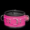 Saxos BDSM Toys Luxe Lederen Roze Halsboei Van Saxos -Bondage - Boeien Verkoopwinkel os 0104 1p leather pink collar 3725 1