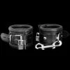 Saxos BDSM Toys Lederen Afsluitbare Polsboeien -Bondage - Boeien Verkoopwinkel os 0115 black leather lockable wrist cuffs 4025 1
