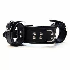Saxos BDSM Toys Saxos Lederen Halsband Met Handboeien Os-mi042 -Bondage - Boeien Verkoopwinkel os mi042 saxos leather collar with wristcuffs 22052 2