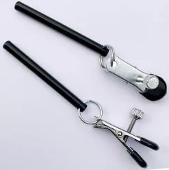 Saxos BDSM Toys Verstelbare Tepelklemmen Met Staaf Gewichtjes Van SaXos -Bondage - Boeien Verkoopwinkel os tk01
