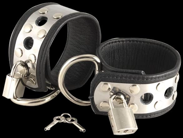 Polsboeien Van Leder / Metaal En Hangslot Van Rimba 7523 6 Polsboeien Van Leder / Metaal En Hangslot Van Rimba 7523 - Afbeelding 4