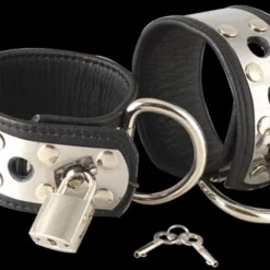 Enkelboeien Van Leder / Metaal En Hangslot Van Rimba 7522 -Bondage - Boeien Verkoopwinkel ri 7524 leather feetcuffs with metal and padlock 7938 1