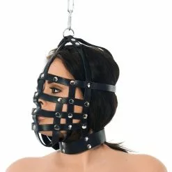 Riemen Masker Met Ophangring Aan Bovenzijde Van Rimba 7601 -Bondage - Boeien Verkoopwinkel ri 7601 muzzle mask with hanging ring on top 25669 4