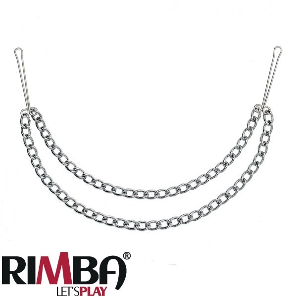 Rimba BDSM Tepelklemmen Met Dubbele Ketting 3 Rimba BDSM Tepelklemmen Met Dubbele Ketting