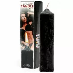 Grote Zwarte Hot Wax BDSM-Kaars Van Rimba-8115 Ø 4.9 X 20.5 Cm