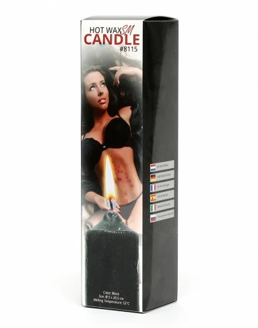 Grote Zwarte Hot Wax BDSM-Kaars Van Rimba-8115 Ø 4.9 X 20.5 Cm 6 Grote Zwarte Hot Wax BDSM-Kaars Van Rimba-8115 Ø 4.9 X 20.5 Cm - Afbeelding 4