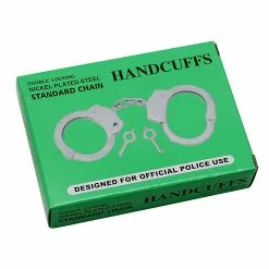 RIMBA - METAL POLITIE HANDBOEIEN Extra Zwaar -Bondage - Boeien Verkoopwinkel rimba stalen politie handboeien 265 gram 2