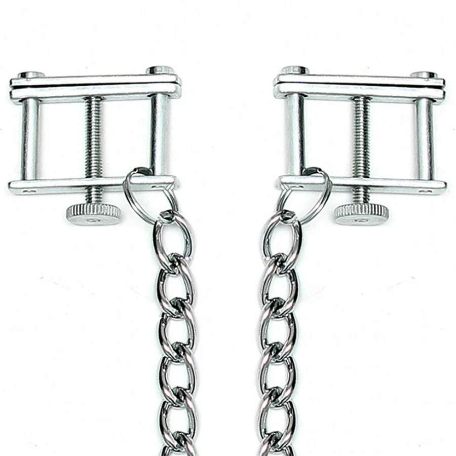 Adjustable Hoffman Nipple Clamps With Chain By Rimba 3 Adjustable Hoffman Nipple Clamps With Chain By Rimba