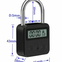 MAE-Toys Zwaar BDSM Timer Slot - Silver Voor Opsluiting En (self)bondage Van Uw Slaaf -Bondage - Boeien Verkoopwinkel sm time lock dimensions 2