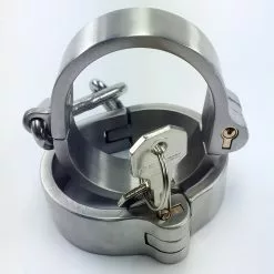 MAE-Toys Zware RVS Grof Gepolijste Pols Boeien Met Cylinderslot - Heren -Bondage - Boeien Verkoopwinkel stainless steel cuffs 3 2
