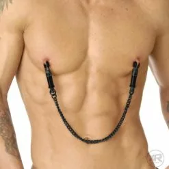 Master Series Verstelbare Tepelklemmen Met Ketting - Over de Tepel Plaatsen En Draaien Tot Aan De Gewenste Sterkte -Bondage - Boeien Verkoopwinkel xr ab954 nipple clamp 4